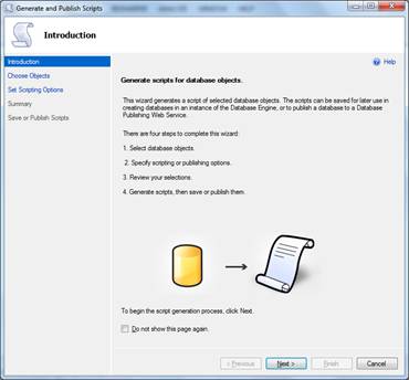Generate Insert Scripts for a Table in SQL Server