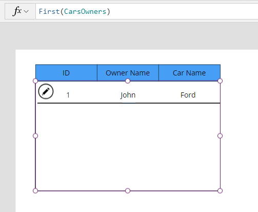 First function output