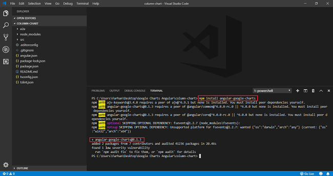 Different Way Of Implementing Google Column Chart In Angular 7
