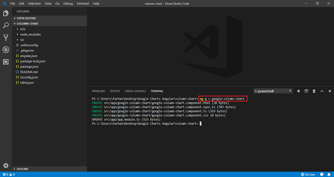 Different Way Of Implementing Google Column Chart In Angular 7