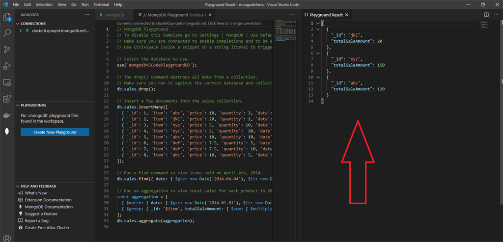 Mongodb with vs code