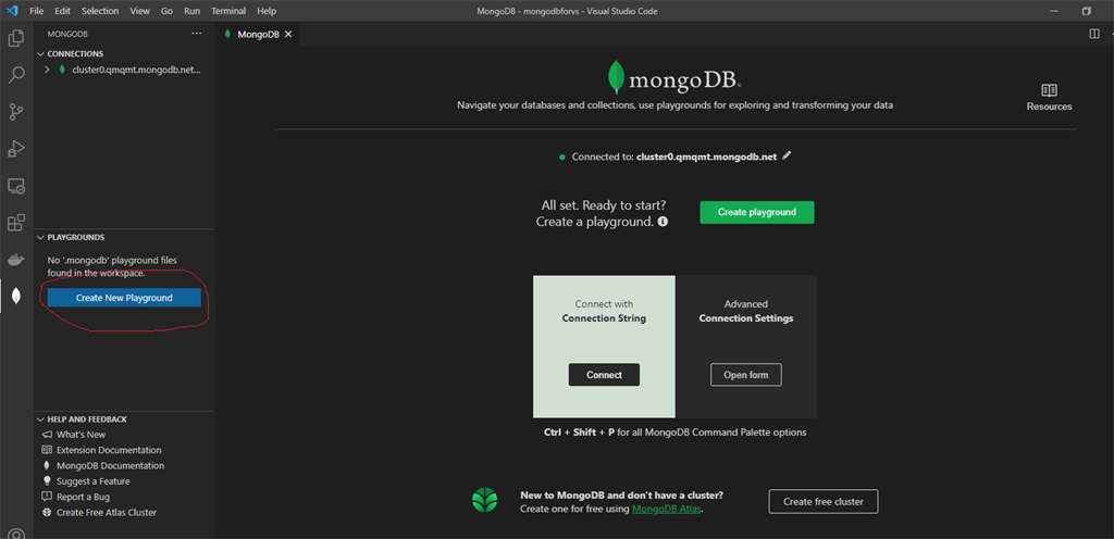 Mongodb with vs code