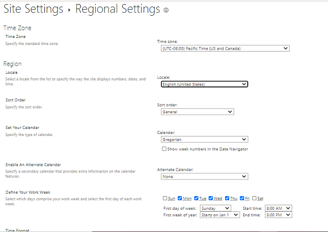 Change Regional setting using PnP PowerShell