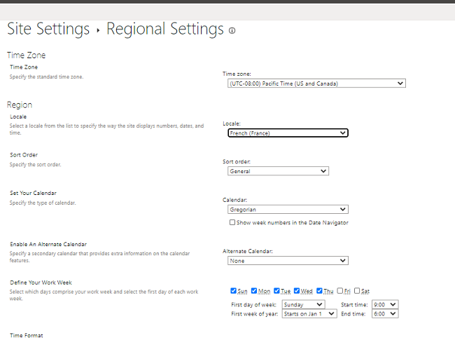 Change Regional setting using PnP PowerShell