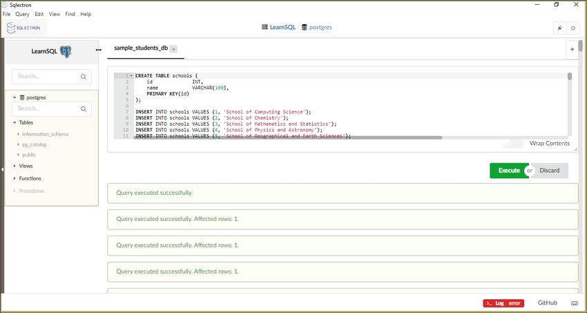 Create table in SQL
