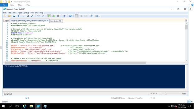 Active Directory AD And Group Member And ODFB Validation Status Step by Step Process Document