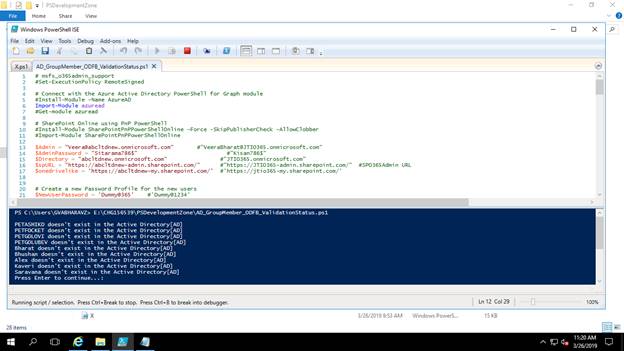 Active Directory AD And Group Member And ODFB Validation Status Step by ...