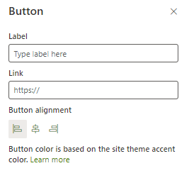Use of Button Web part in SharePoint Online