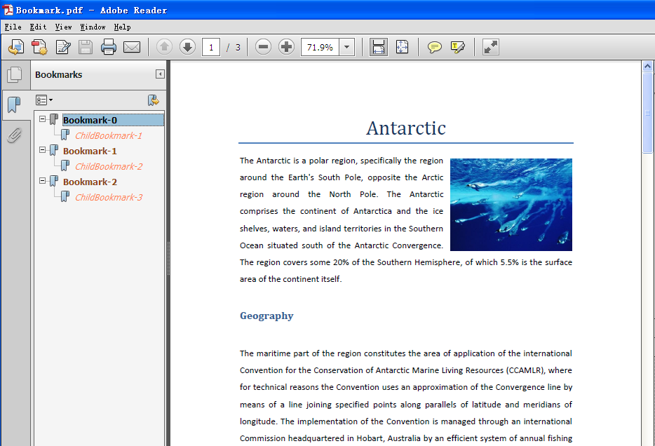 Working with PDF bookmarks in C