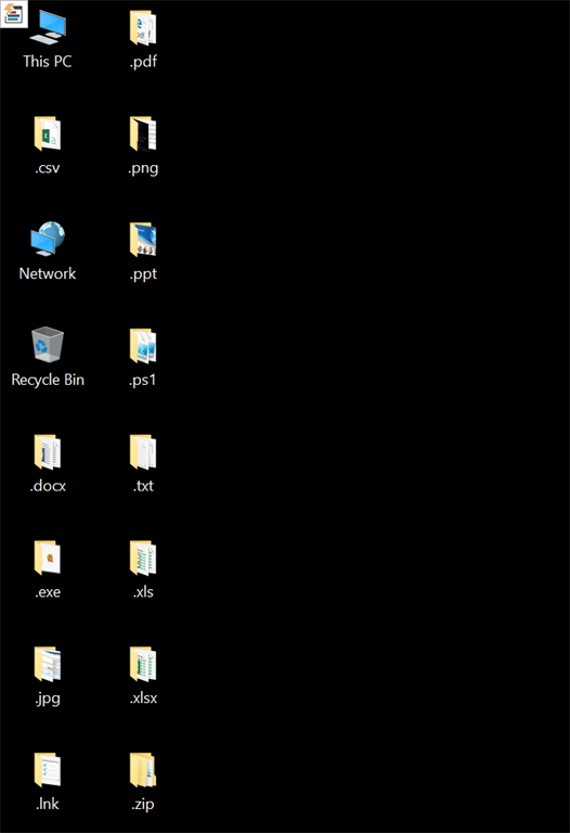 Rearrange Files In Desktop With Their Extensions