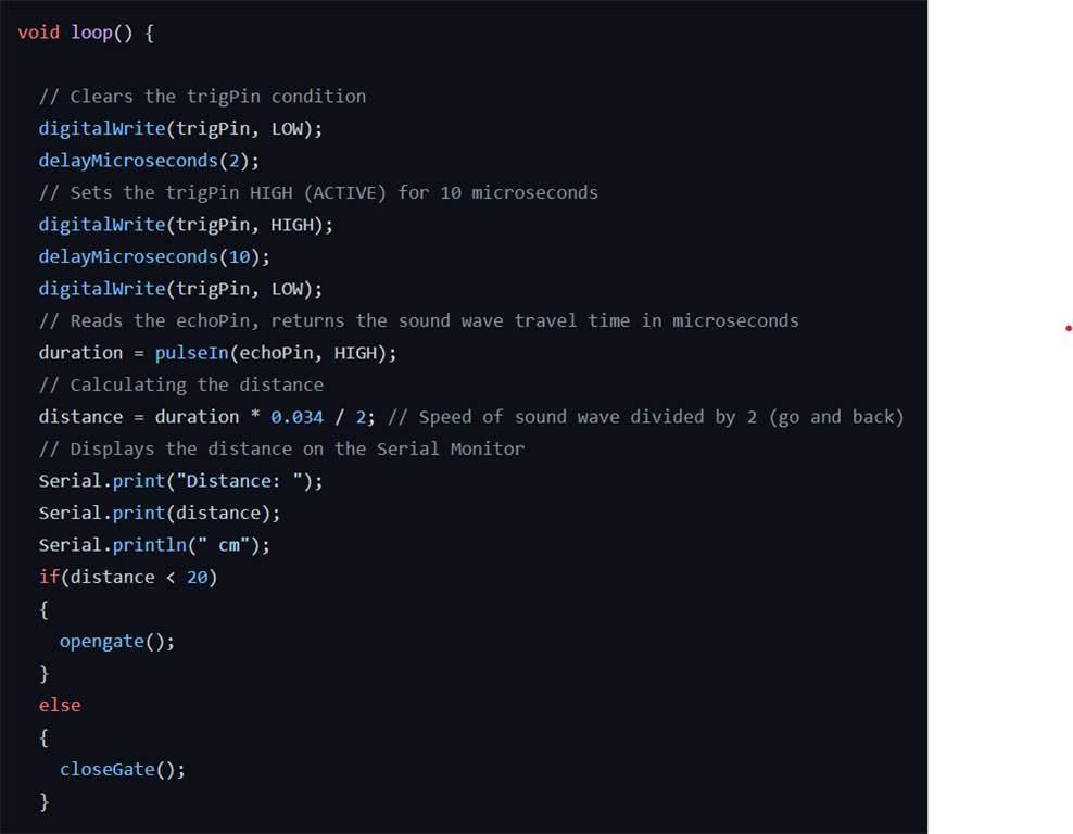 Detect Object And Open Servo Motor Gate Using Ultrasonic Sensor