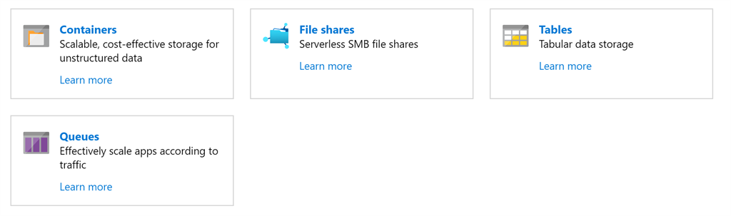 Creating Azure Storage Account And Supported Services