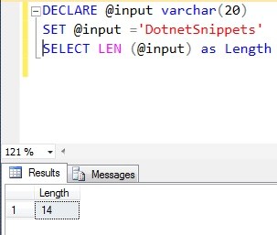 Difference between Len() and DataLength() Function in SQL