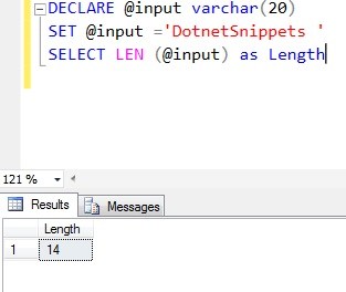 Difference between Len() and DataLength() Function in SQL