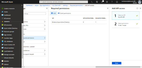 Azure Active Directory - Create Applications, Add Scopes And Add API Access