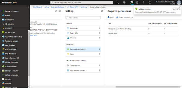 Azure Active Directory - Create Applications, Add Scopes And Add API Access