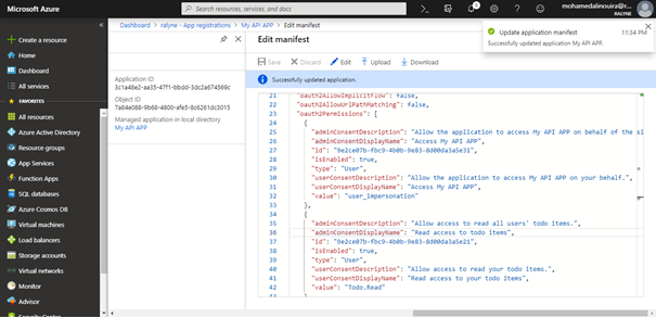 Azure Active Directory - Create Applications, Add Scopes And Add API Access