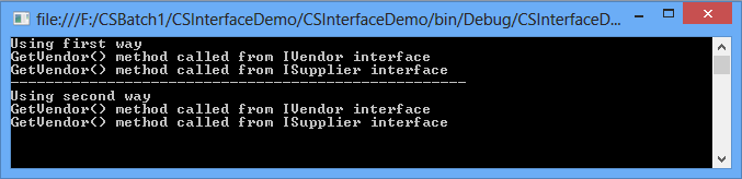 Interface In C# With Example Interface In C# With Example
