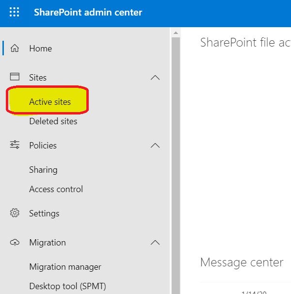 Sharepoint HubSite Configuration
