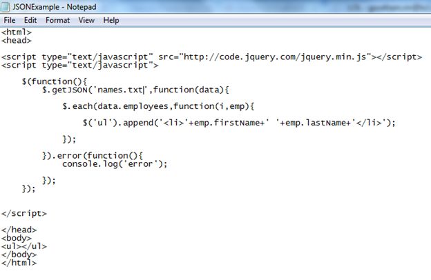 How to import data from a json file and parse it JavaScript to Display ...