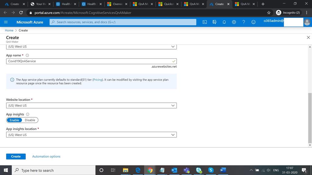 COVID-19 FAQs BoT Development And Deployment