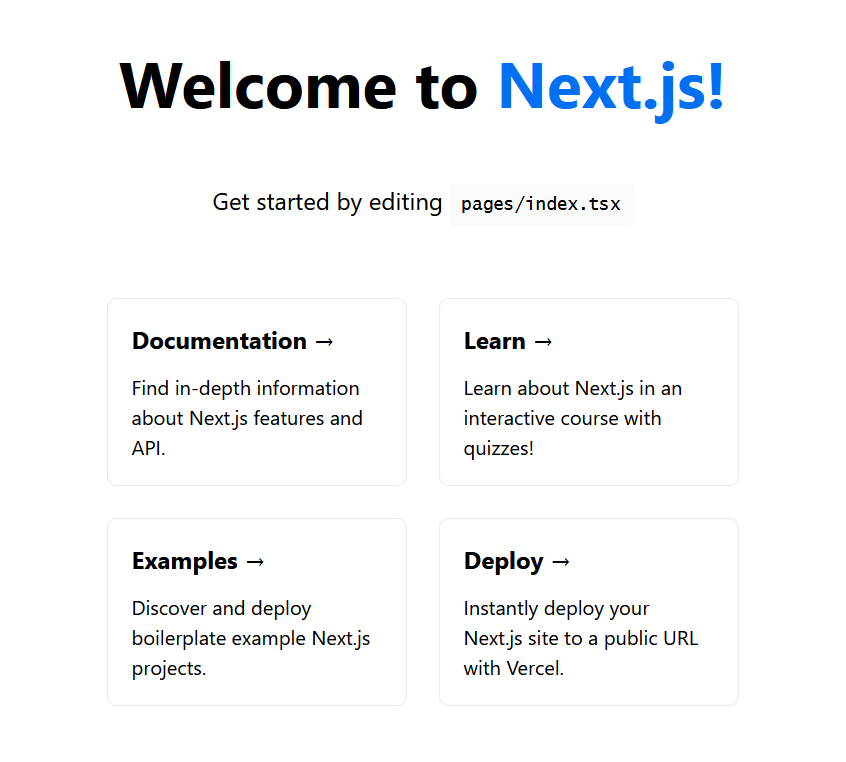 Getting Started With React Next JS With TypeScript