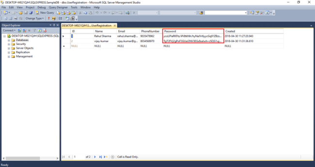How To Create User Registration Form With Encrypted Password Using ASP.NET