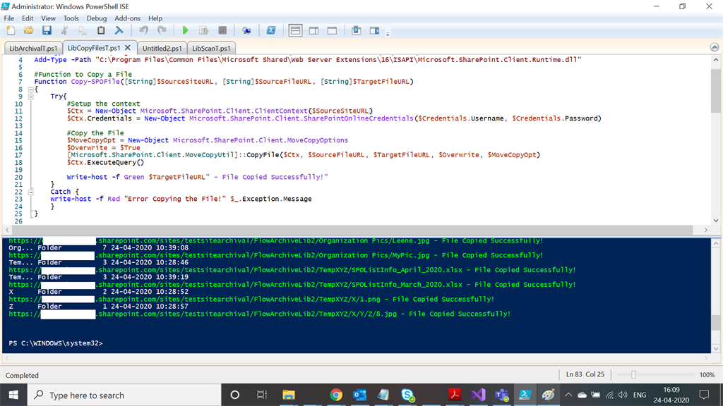 Automation of Archiving Large Libraries - Part Two