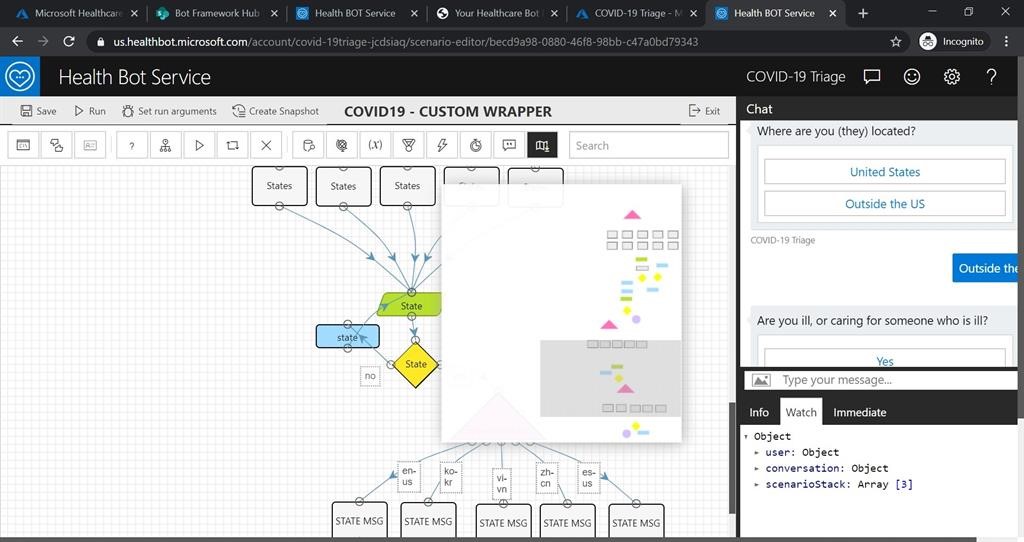 COVID-19 Triage BoT Development And Deployment