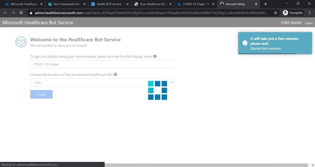 COVID-19 Triage BoT Development And Deployment