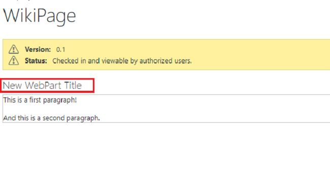 Add, Update And Remove Web Part Using CSOM