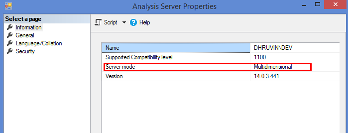Check Current Installation Mode In SSAS