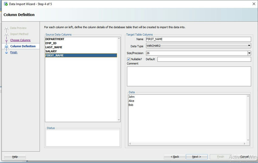 Import Excel Data into Oracle