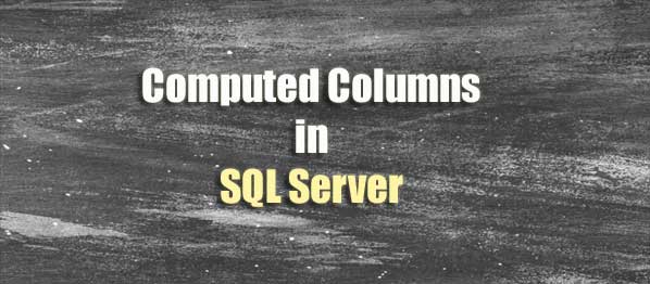 Computed Column In SQL Server