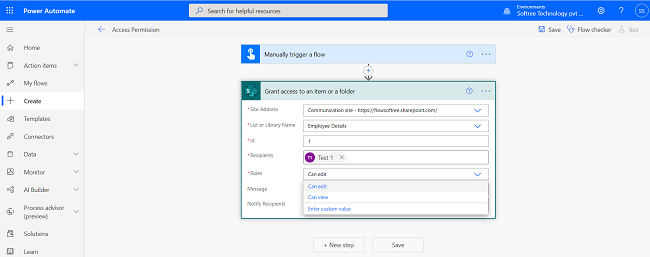 Grant Permission A User In SharePoint List Item By Using Flow