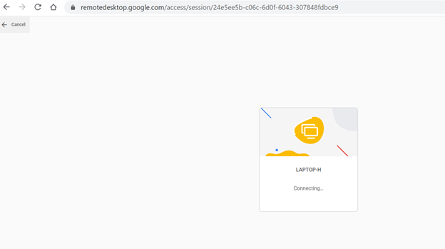 Remote desktop using chrome