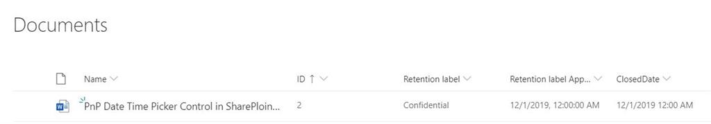 Add Retention Label And Retention Start Date To SharePoint Document Using CSOM