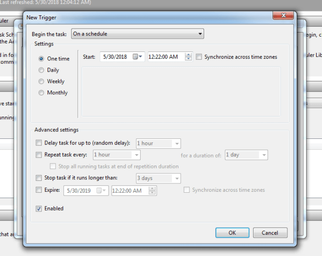 custom task scheduler c#