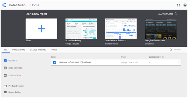 Quick Start with Google Data Studio