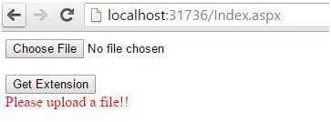 Get File Extension from File Upload in C#