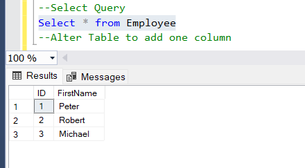 A Column Exists In Sql Server Table