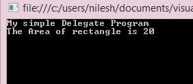Simple Program of Delegates in C#
