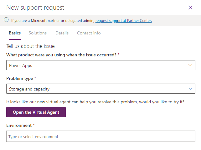 Help + Support In Power Platform Admin Center