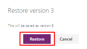 Restore Previous Version Of The Solution In PowerApps