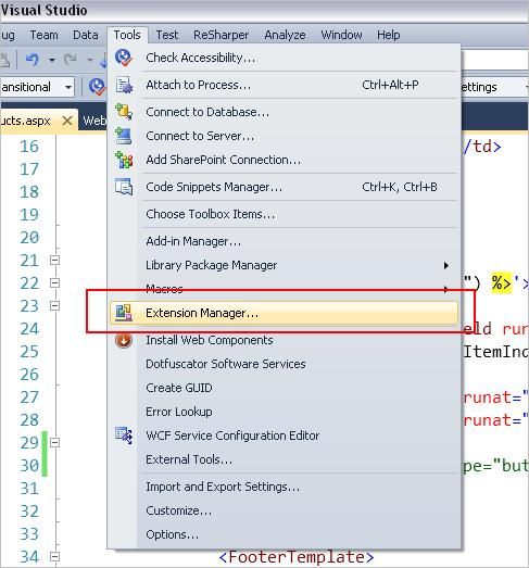 Extension manager In Menu.JPG
