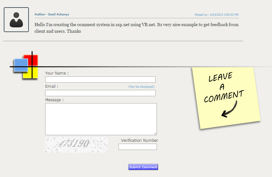 How to Create Comment System in Asp.Net With XML Database