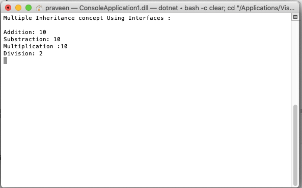 Multiple Inheritance In C# Using Interfaces