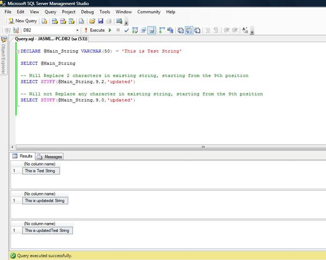 Stuff in SQL Server