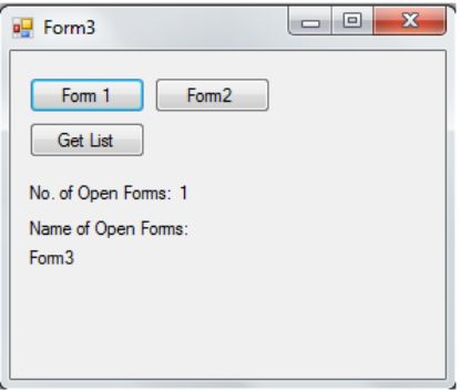 Get List of all Open Forms in Windows Application