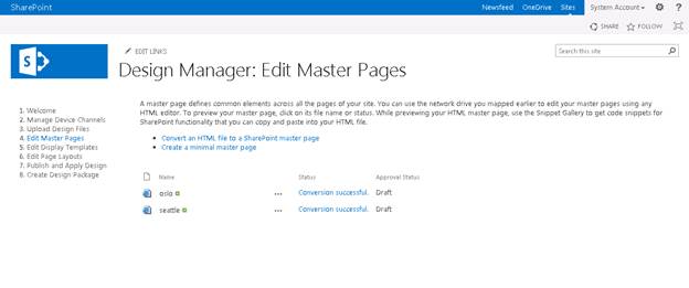 Edit master page